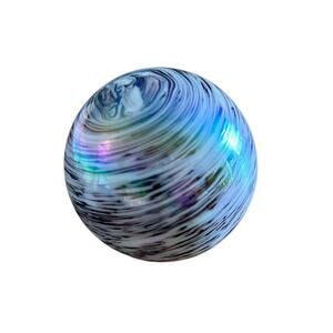 Vintage Art Glass Paperweight Ribbon Swirl